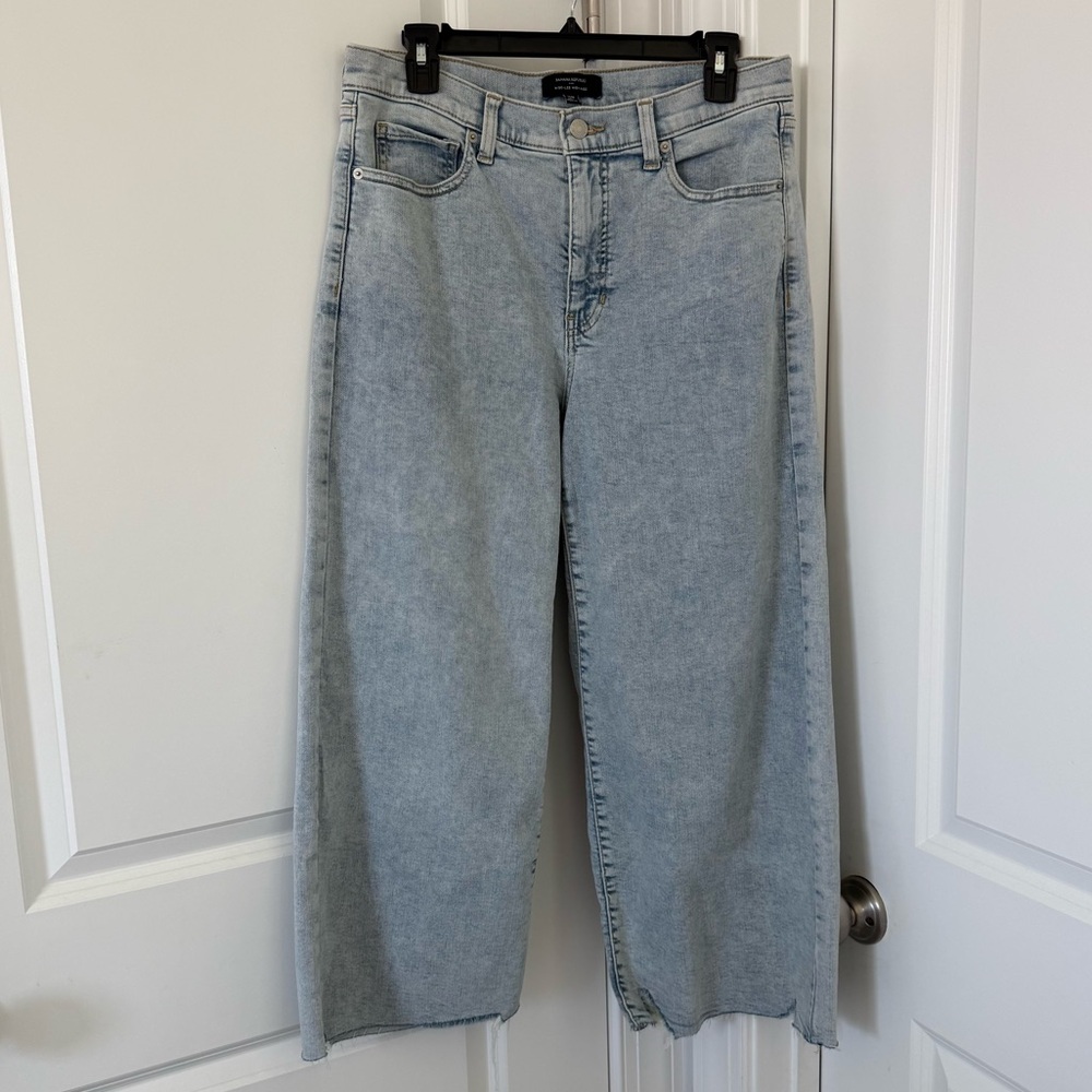 Banana Republic High Rise Cropped Wide Leg Jeans